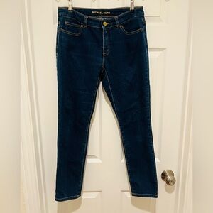 Michael Kors Skinny Jeans Womens Bleu Zip Front Pockets STRETCH Size 6